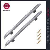 Puxador P&J Flora 7287GF 160mm Aluf ABS Kit com 2 Unidades - Código 527408 Puxador P&J Flora 7287GF 160mm Aluf ABS Kit com 2 Unidades - Código 527408