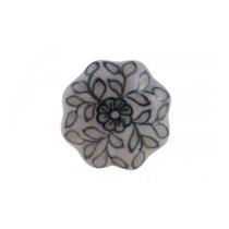 Puxador P/Moveis Ceramica Flor Folhas Colorido Ponto Puxador P/Moveis Ceramica Flor Folhas Colorido Ponto