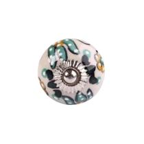 Puxador P/Moveis Ceramica Floral Colorido Ponto Puxador P/Moveis Ceramica Floral Colorido Ponto