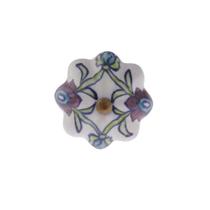 Puxador P/Moveis Ceramica Pitanga Floral 001703 Colorido Ponto Puxador P/Moveis Ceramica Pitanga Floral 001703 Colorido Ponto