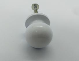 Puxador P/móveis Tipo Bolinha 1pol(25mm) Branco 02 Unidades.