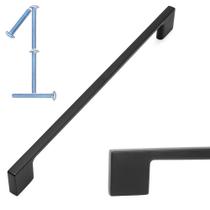 Puxador para armário KOOFIZO preto em metal maciço 22,4 cm Puxador para armário KOOFIZO preto em metal maciço 22,4 cm