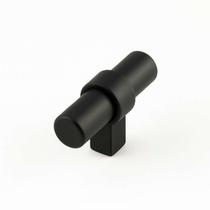 Puxador para armário Modket Euro Bar preto fosco 5 cm, kit com 10 unidades