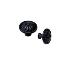 Puxador para Armário QCAA Vintage Preto Fosco 3 cm, Kit com 4
