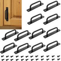 Puxador para armário TOPZEA kit com 12 unidades preto fosco 14,7 cm