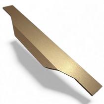 Puxador para Armários e Gavetas Perfil Slim Bronze Fosco Escovado 200mm - RIKABUNI
