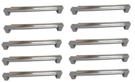 Puxador para móveis pvc fosco com cromado 195mm pv311 tabone - kit c/10