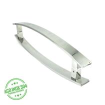 Puxador para Porta Curvo 60cm Inox Escovado - Stanfer