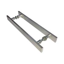 Puxador para porta de madeira e vidro modelo 7003 38x100 alumínio escovado