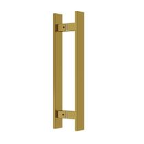 Puxador para porta dourado gold duplo inox pivotante correr italy line df926 30 cm (300 mm) barra chata
