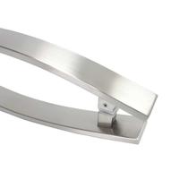 Puxador Para Porta Duplo Em Aço Inox Curve 40cm Puxador Para Porta Duplo Em Aço Inox Curve 40cm