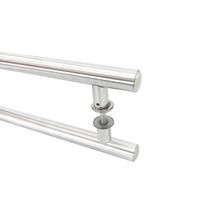 Puxador Para Porta Duplo Em Alumínio 1 Metro Tubular