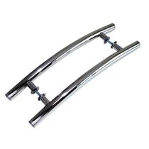 Puxador para Porta Duplo em Inox Belíssima Eco 45cm Geris Prata Puxador para Porta Duplo em Inox Belíssima Eco 45cm Geris Prata