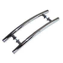 Puxador para Porta Duplo em Inox Belíssima Eco 45cm Geris Prata Puxador para Porta Duplo em Inox Belíssima Eco 45cm Geris Prata