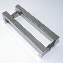 Puxador para Porta Duplo em Inox Tokyo 60cm Geris Prata Puxador para Porta Duplo em Inox Tokyo 60cm Geris Prata