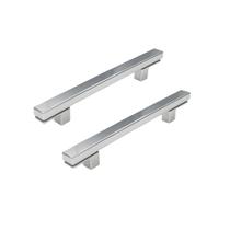 Puxador Para Porta Living Duplo 800mm Inox Polido Zen Design