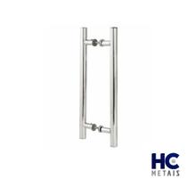 Puxador para Porta Madeira ou Vidro ou Pivotante Alumínio Tubular Polido 40 cm Puxador para Porta Madeira ou Vidro ou Pivotante Alumínio Tubular Polido 40 cm