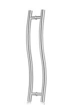 Puxador para Porta Tubular Curvo S 80 cm Escovado
