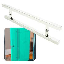 Puxador Para Portas Aristocrata 50 cm Aço Inox Polido Brilhante