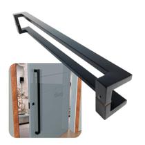 Puxador Para Portas Grécia 80 cm Preto Fosco