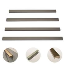 Puxador Perfil Libero Nuovo Torralba Furação 256mm 2 Unidades Inox Puxador Perfil Libero Nuovo Torralba Furação 256mm 2 Unidades Inox