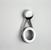 Puxador Ponto Fune Garage Cromado com Espia de Aço Zen Design
