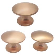 Puxador Ponto Rosê Gold Redondo 31,5mm Gavetas 03 Peças