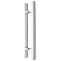 Puxador Porta de Madeira ou Vidro 4cm X 1,5cm Inox - Polido