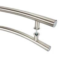 Puxador Porta Duplo Aço Inox Belíssima Economy 45 cm