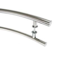Puxador Porta Duplo Aço Inox Belíssima Economy 45 cm