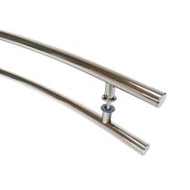 Puxador Porta Duplo Aço Inox Belíssima Economy 70 cm