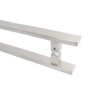 Puxador Porta Duplo Em Aço Inox 40cm Modelo Flat Economy Puxador Porta Duplo Em Aço Inox 40cm Modelo Flat Economy