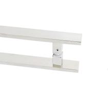 Puxador Porta Duplo Em Aço Inox 40cm Modelo Flat Economy Puxador Porta Duplo Em Aço Inox 40cm Modelo Flat Economy