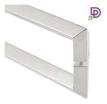 Puxador Porta Duplo Em Aço Inox 60cm Modelo Diamond