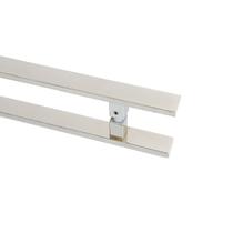 Puxador Porta Duplo Em Aço Inox 75cm Modelo Flat Economy