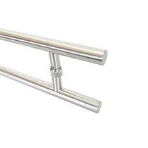 Puxador Porta Duplo Em Aço Inox 80cm Modelo Tube Puxador Porta Duplo Em Aço Inox 80cm Modelo Tube