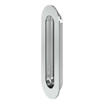 Puxador Porta Embutir Concha Redonda 15Cm Inox Polido Pado