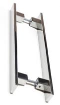 Puxador Porta Passagem Duplo 7003 15x30x600 Inox Polido (60p 40f) 70033060 Sst Prateado