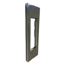 Puxador Porta Passagem Duplo Long Base 300mm Inox Polido Lb-3po 1804 Prateado