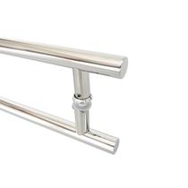 Puxador Porta Pivotante 50cm Aço Inox Tubular Redondo Puxador Porta Pivotante 50cm Aço Inox Tubular Redondo