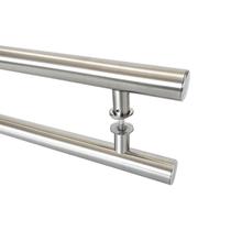 Puxador Porta Pivotante Duplo Inox Tubular 75cm