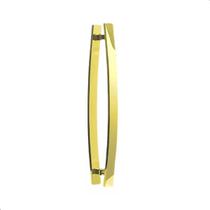 Puxador Porta Pivotante Inox dourado curvo Italy 100 cm