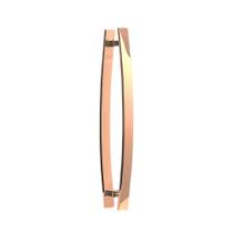 Puxador Porta Pivotante Inox rose gold curvo Italy 80 cm