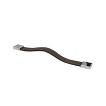 Puxador Post de Couro Marrom e Cromado 192 mm 2885 Linha Etnic Torralba