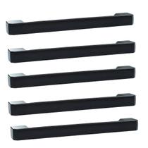 Puxador Preto 160mm Para Armário De Cozinha E Guarda Roupa 5 Peças - Ferragens para Moveis SP