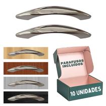 Puxador Princess 96mm Armário/gaveta Ônix - 10 Unidades