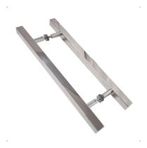 Puxador Quadrado Aço Inox 45cm Portas Portão Madeira Vidro Polido Puxador Quadrado Aço Inox 45cm Portas Portão Madeira Vidro Polido
