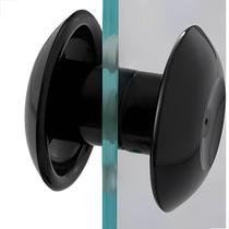 Puxador Redondo Resina Médio Porta De Vidro Pivotante De Correr Blindex Cor Preto Puxador Redondo Resina Médio Porta De Vidro Pivotante De Correr Blindex Cor Preto