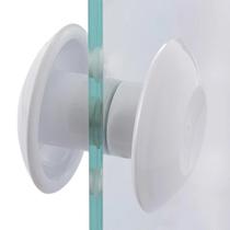Puxador Resina Médio Branco Porta De Vidro Blindex