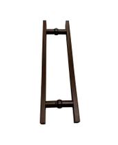 Puxador Retangular 40cm Total por 30cm Entre Furos Para Portas de Vidro ou Madeira Design Moderno Pintura Eletrostática